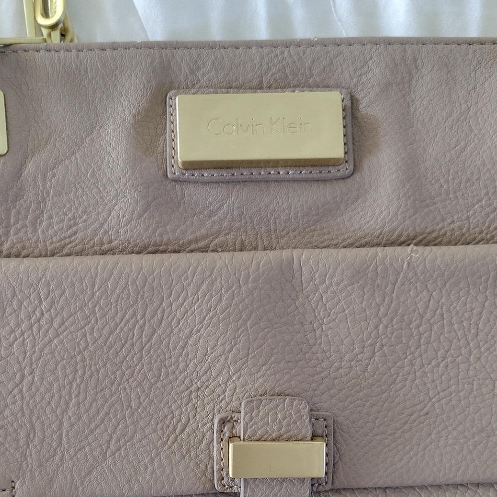 Calvin Klein Taupe Leather Women's Bag